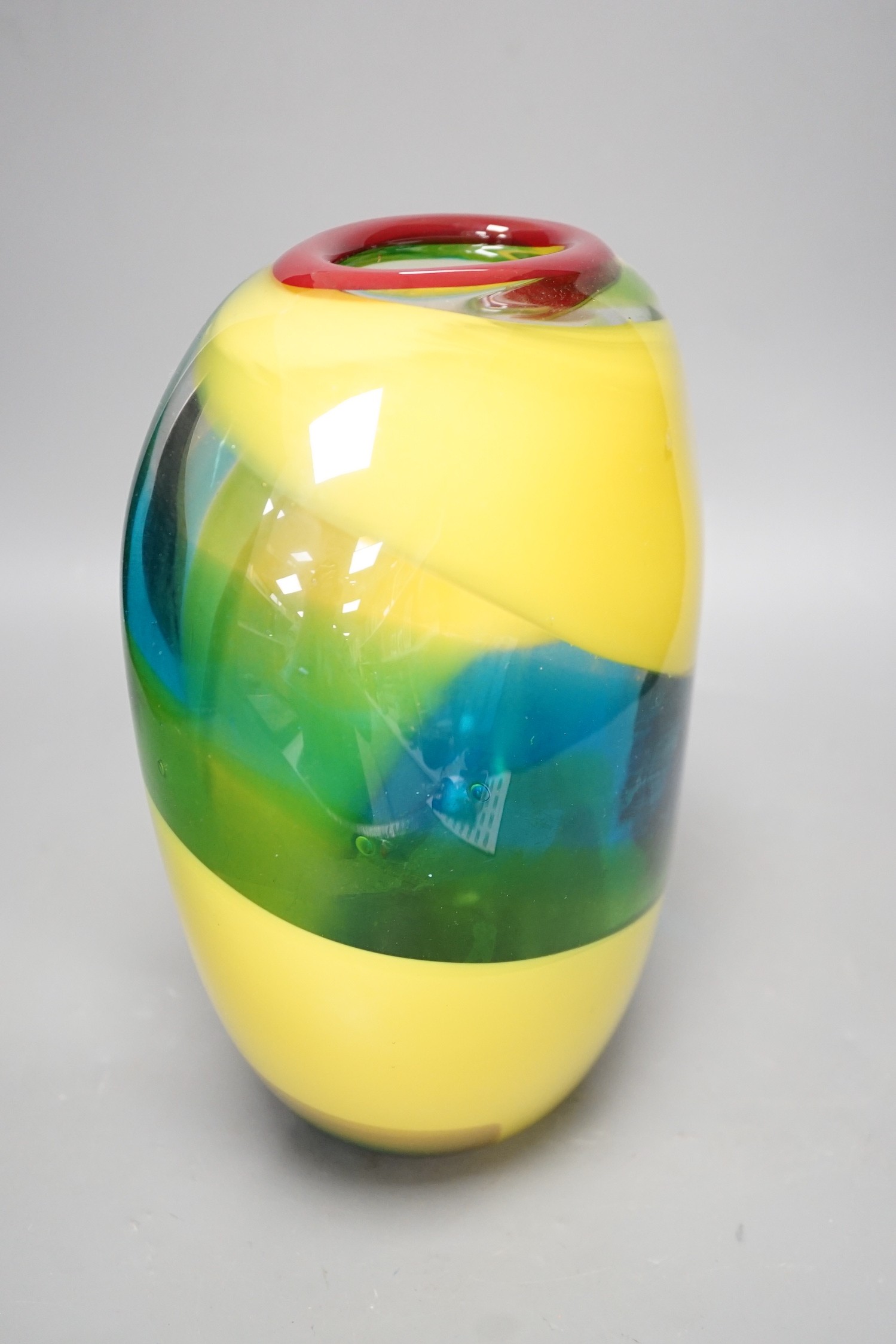A Murano art glass vase, 25.5cm high